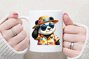 Cute Summer Panda Clipart, an Illustration by Sublimation Artist (Thumbnail 5 of 6)