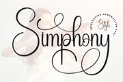 Simphony | Script Font, a Handwritten Font by Scratchones (Thumbnail 1 of 9)