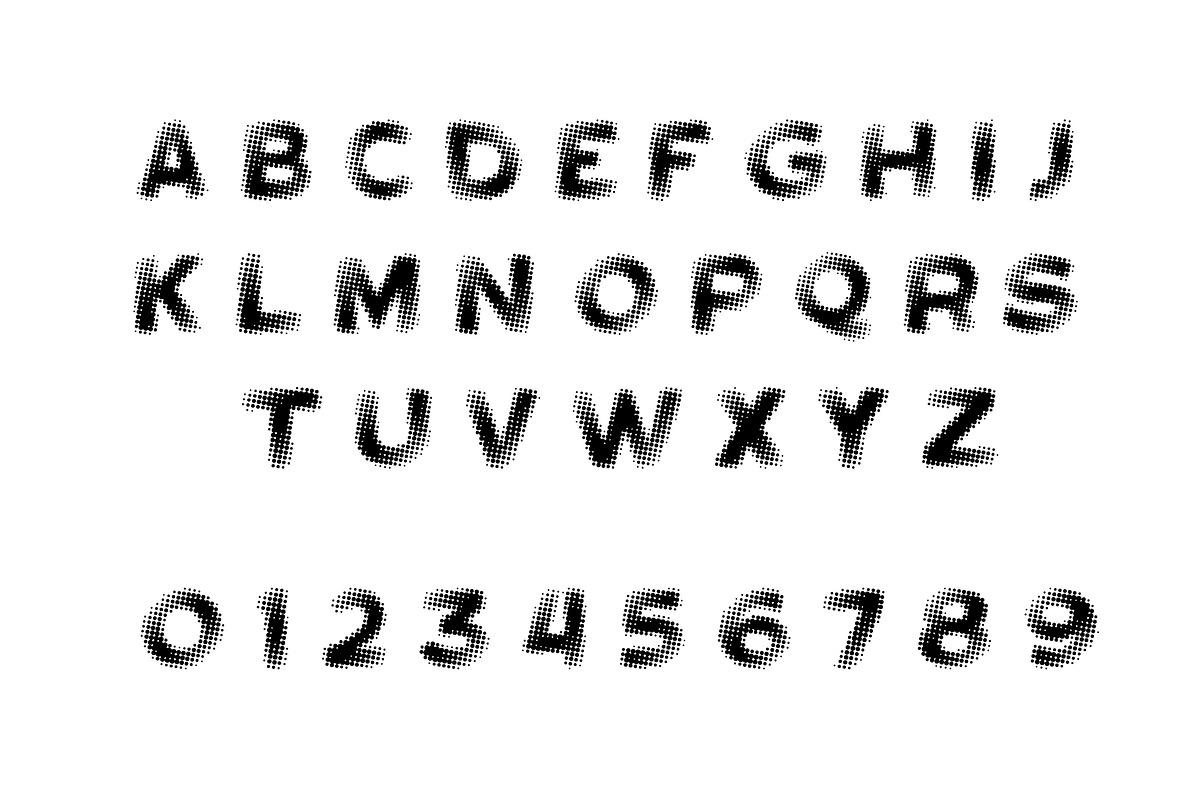 Half - A Halftone Display Font, a Sans Serif Font by Loudoun Design Co. (Photo 2 of 5)