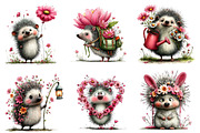 Whimsical Spring Hedgehog Clipart, an Illustration by Dream Creation (Thumbnail 3 of 7)