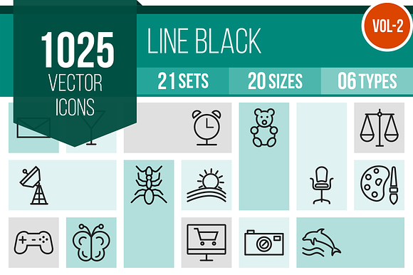 1025 Line Icons (V2)