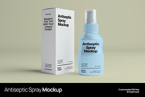 Antiseptic Spray Mockup, a Packaging Mockup by graphicook