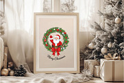 Santa Christmas Wreath PNG, an Illustration by DreamArtGraphic (Thumbnail 3 of 5)