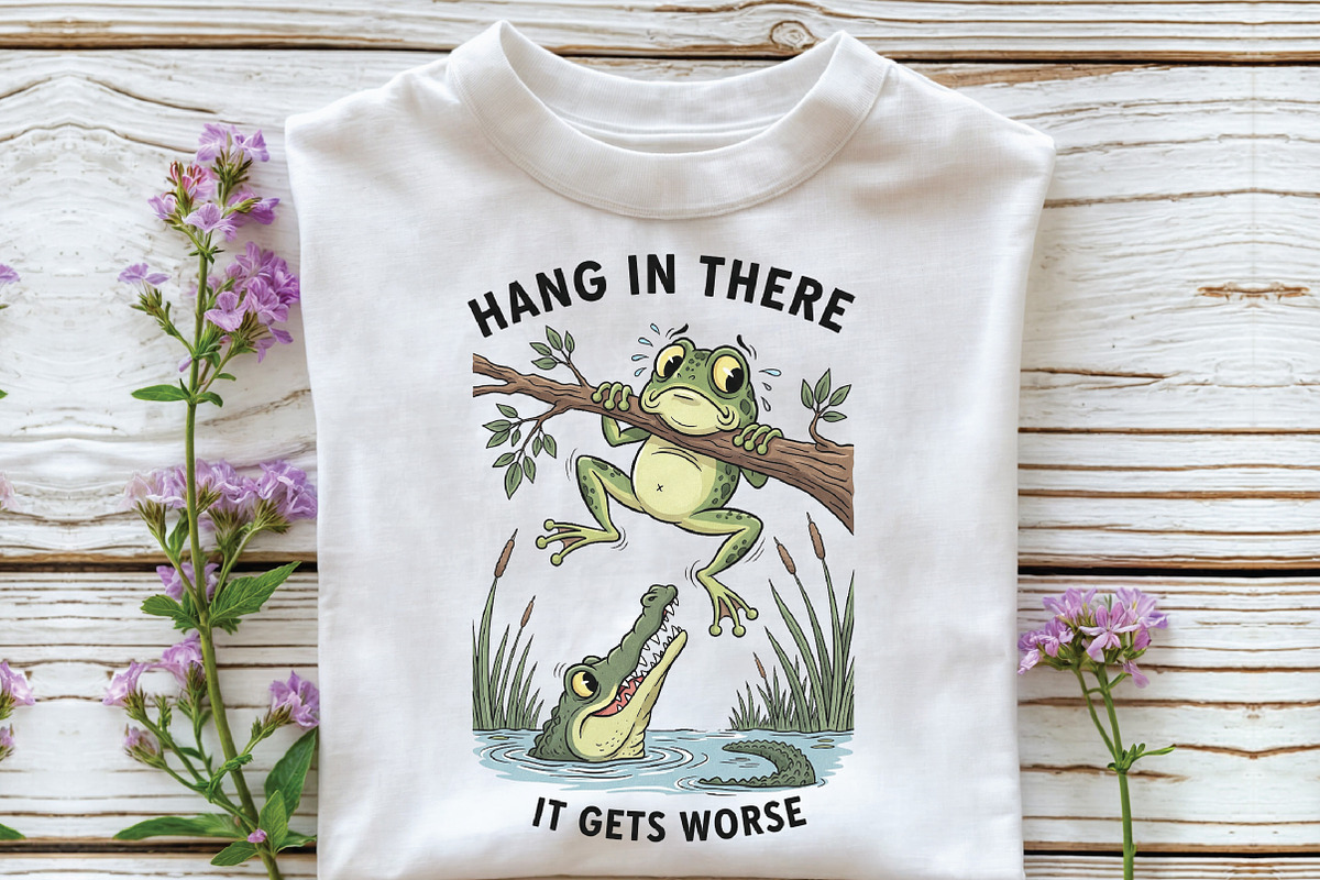 Hang in There, It Gets Worse Funny, an Illustration by CraftArtStudio (Photo 2 of 4)