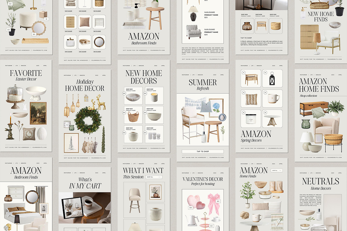 20 Canva Interior LTK Template | Amare Creative