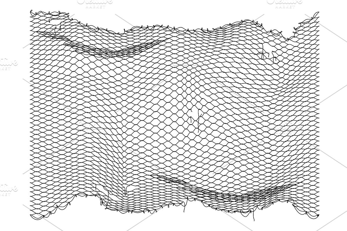 Fish net background, fishnet, an Object Illustration by Vector Tradition