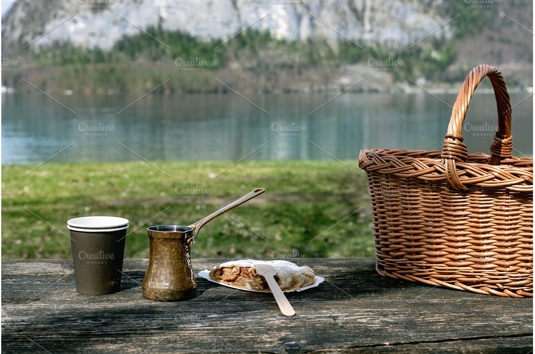 Lakeside Picnic With Coffee And, a Nature Photo by Natasha Breen