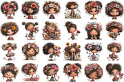 Flowers and Girls Clipart Bundle, an Illustration by Sublimation Artist (Thumbnail 2 of 6)