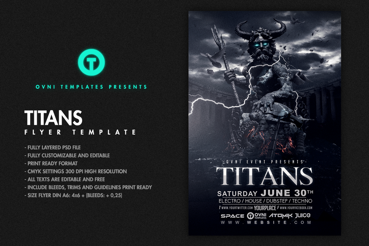 TITANS Flyer Template, a Flyer Template by OVNI-TEMPLATES (Photo 1 of 3)