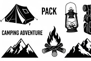 Camping Adventure Silhouette Icon, an Illustration by Artivon (Thumbnail 15 of 51)