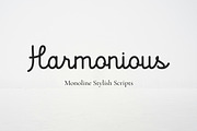 Harmonious - monoline stylish font, a Script Font by Fontcastle (Thumbnail 1 of 5)
