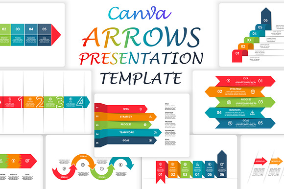 Arrows Presentation Canva Template preview 7