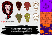 Cute Halloween Pumpkins, a Seasonal Illustration by pictures for you (Thumbnail 2 of 5)
