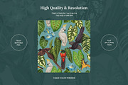 Exotic Birds - Vintage Pattern, a Pattern Graphic by Graphic Goods (Thumbnail 3 of 9)