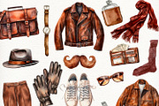 Men's Aesthetics watercolor clipart, an Object Illustration by CrystalinaShop (Thumbnail 4 of 7)