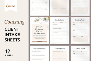 Coaching Client Intake Sheets Canva