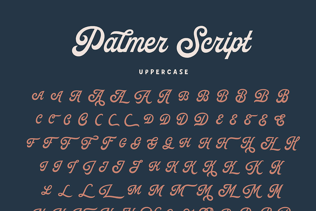 Palmer Script & Sans + Logo Template, a Script Font by Andrey Sharonov (Photo 12 of 17)