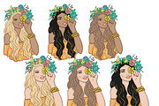 Hello Summer Clipart, an Illustration by GlamArtZhanna (Thumbnail 3 of 4)