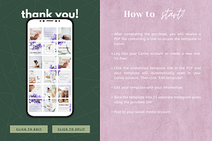 Lavender Instagram Puzzle Template