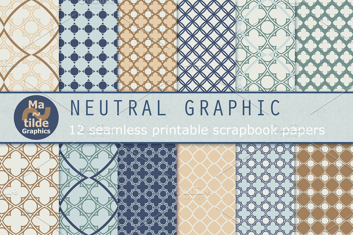 Neutral Graphics, a Pattern Graphic by MatildeGraphics (Photo 1 of 4)