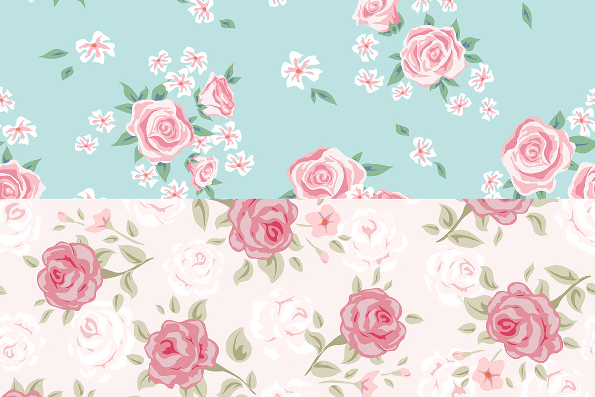Vintage roses patterns, a Pattern Graphic by MeadowFox (Photo 3 of 5)