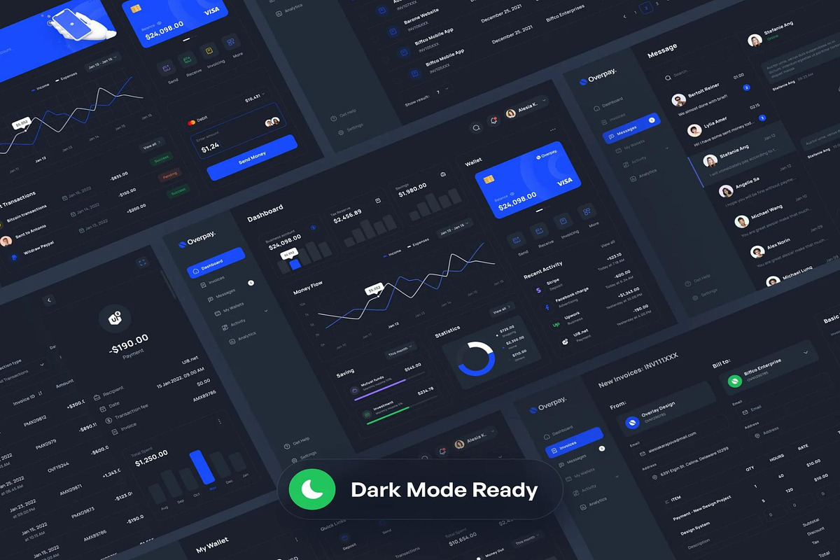 Overpay - Finance Dashboard UI Kit, an UI Kit Template by Creative Perspective (Photo 8 of 8)