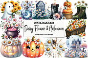 Daisy Flower & Halloween Clipart, an Illustration by DreamArtGraphic (Thumbnail 1 of 4)