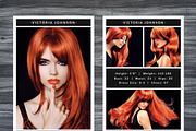Model Comp Card Template, a Card Template by NM-Design-Studio (Thumbnail 1 of 2)