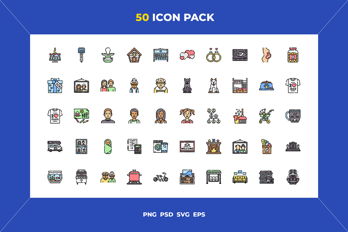 Family icons, an Outline Icon by Wencory (Photo 1 of 2)