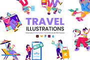 Travel Illustration Pack, a Transportation Illustration by Prosymbols (Thumbnail 1 of 8)