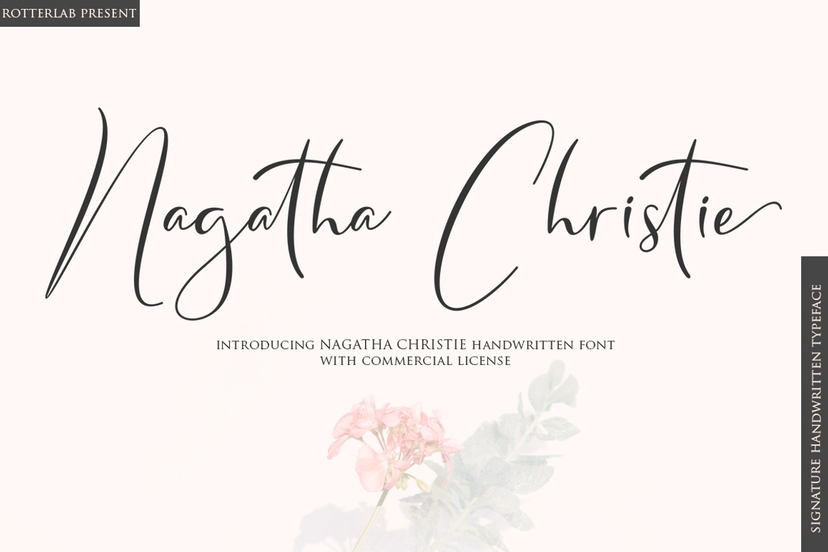 Nagatha Christie, a Script Font by Rotterlab Studio (Photo 1 of 7)