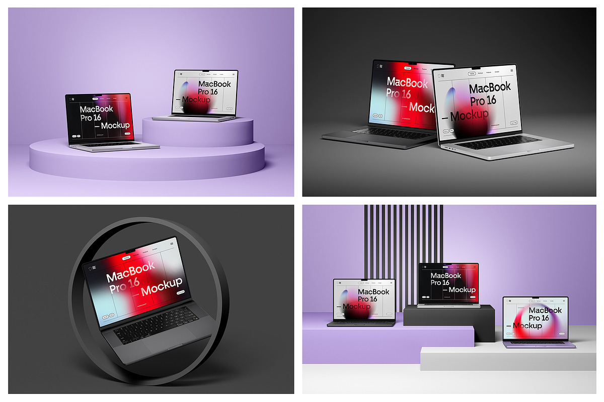 MacBook Pro 16 Mockups + Clay Style, a Mac Mockup by Mr.Mockup™ (Photo 12 of 15)