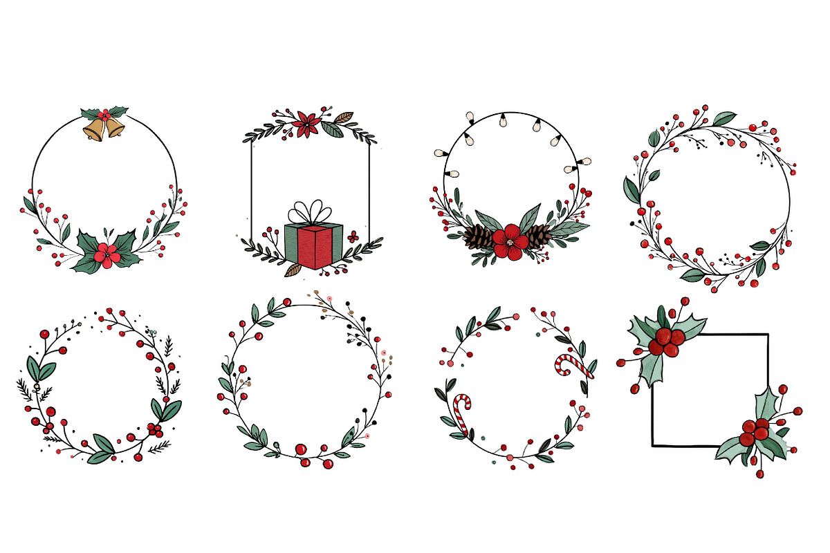 Christmas frame clipart, an Illustration by Designworld (Photo 4 of 5)