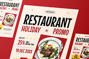 Restaurant Holiday Promo Flyer Set, a Flyer Template by Annora Studio (Thumbnail 5 of 6)