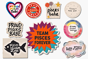 Pisces Editorial Sticker Set, a Person Illustration by Jakayla Digital Co (Thumbnail 3 of 10)