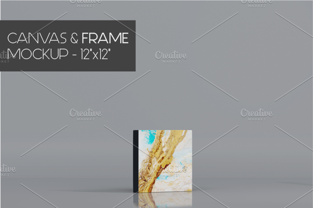 Minimalist Canvas Frame MockUp 12x12, a Pens & Pencil Mockup by desgiant