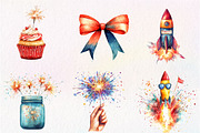4th of July Fireworks Sublimation, an Illustration by CreationArt (Thumbnail 2 of 9)
