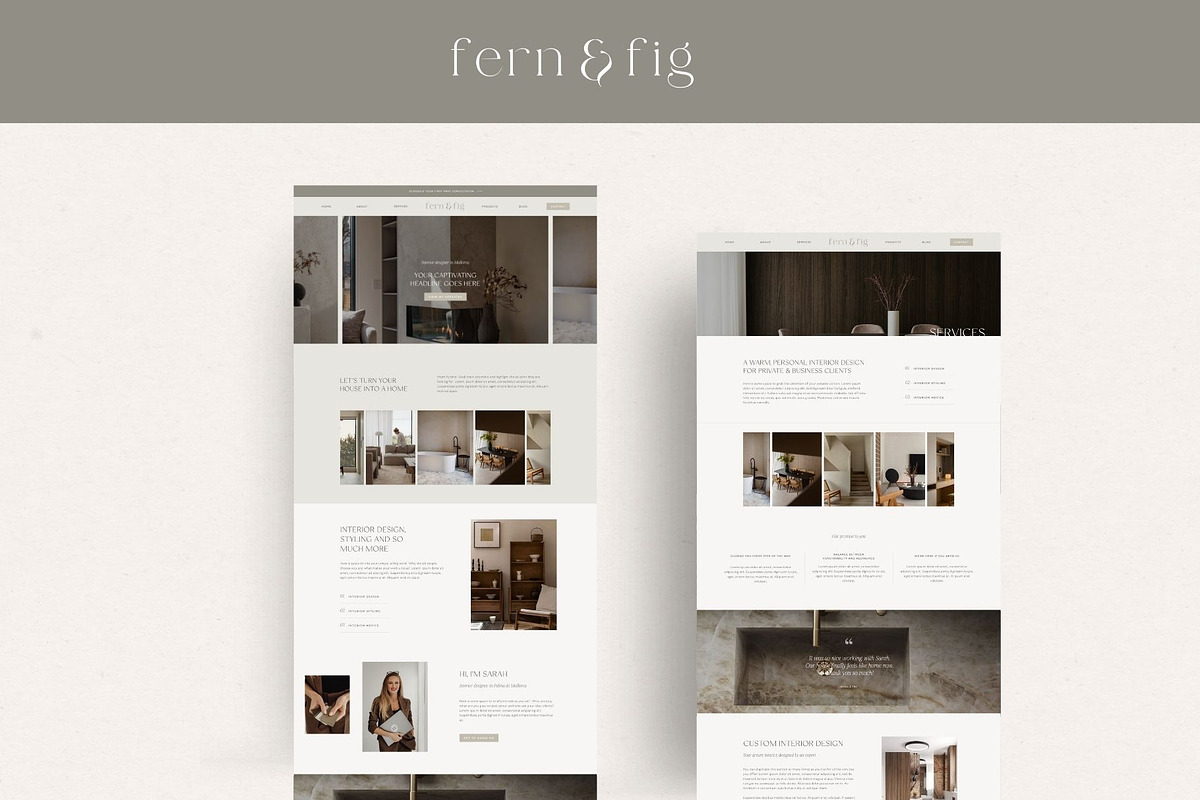 Interior Designer Showit template, a Websites & App Template by Wonderlik Webdesign (Photo 3 of 8)
