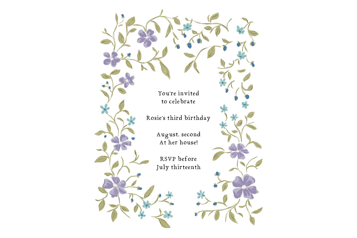 Floral Wreath Illustrations, a Decorative Illustration by Olive & Lu Paper (Photo 3 of 3)