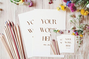 Two A4 Page Mockup Pencils PA-WI-02, a Books & Magazine Mockup by Callistemon Creative (Thumbnail 2 of 7)