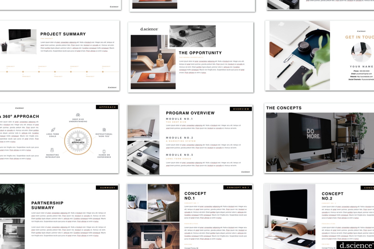 Creative Pitch Deck Startup Template, a Presentation Template by Template Monkey @dscience (Photo 7 of 14)