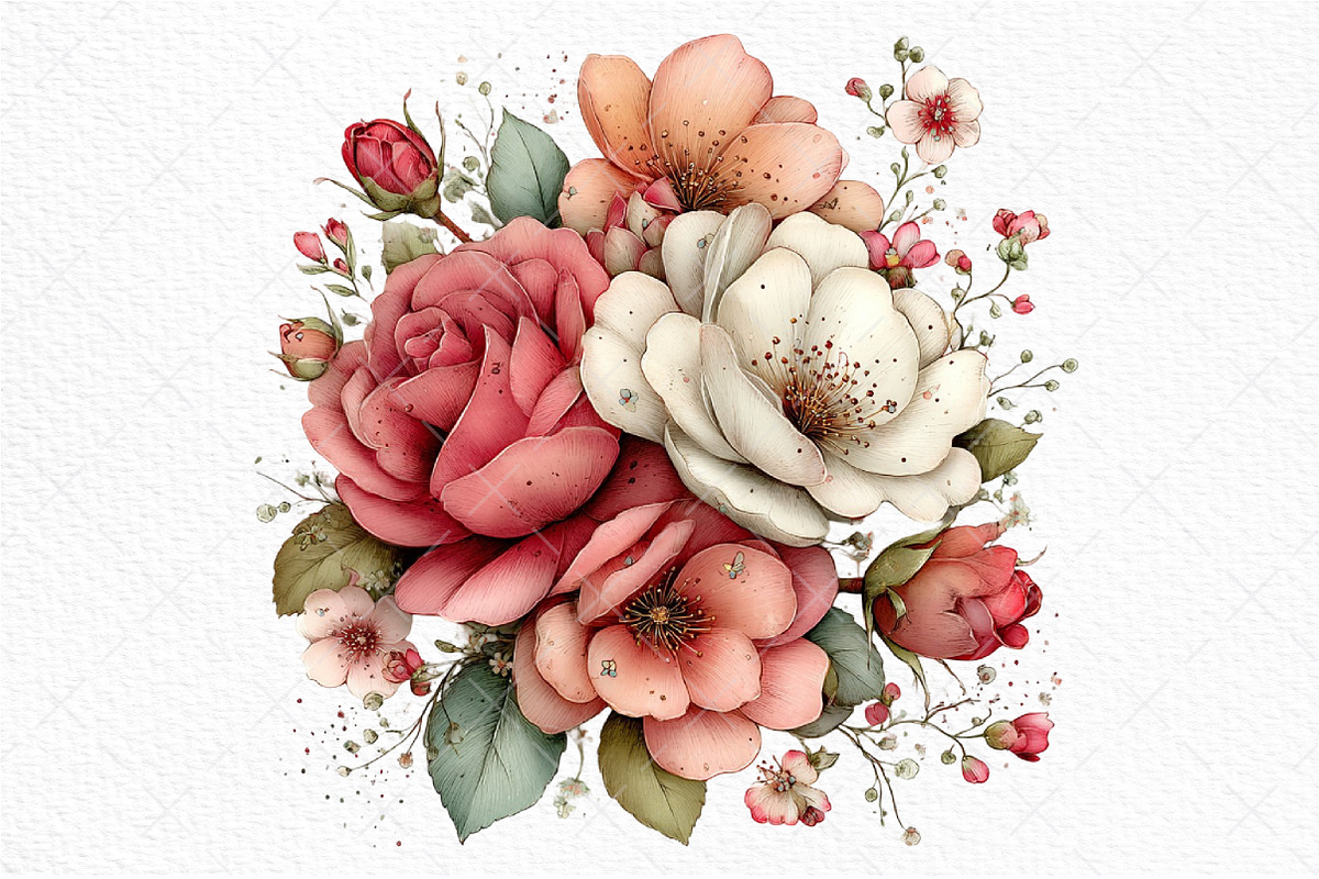 Whimsical Spring Flowers Clipart, an Illustration by Craft Nest (Photo 9 of 11)