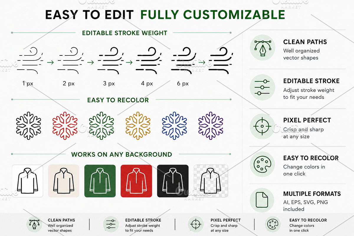 Winter Editable Outline Icon Pack, an Object Graphic by VIVAT Design Studio (Photo 5 of 6)