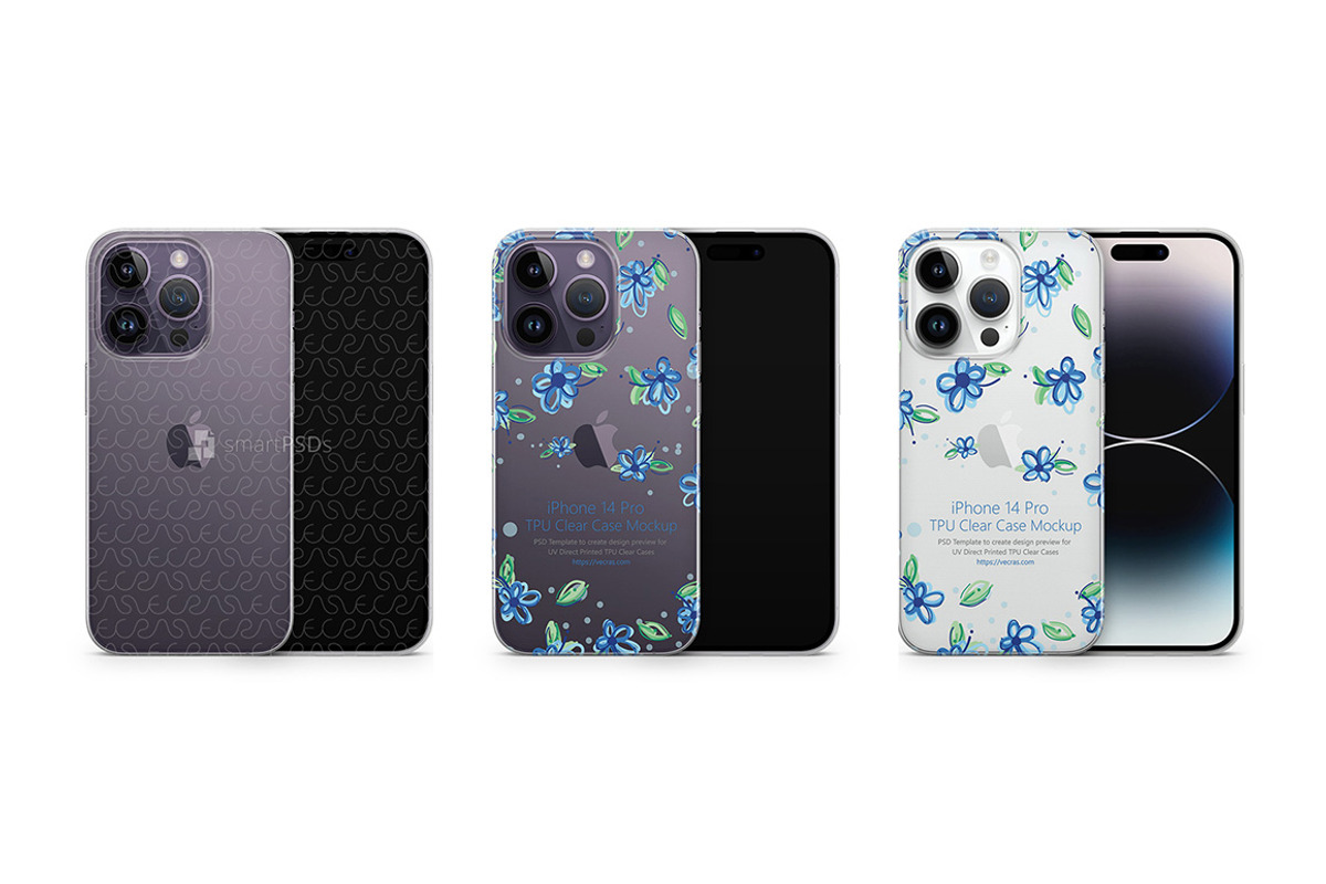 iPhone 14 Pro (2022) TPU Clear Case, a Product Mockup by VecRas (Photo 1 of 2)