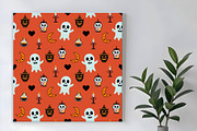 Halloween Magic on Orange Seamless, a Pattern Graphic by Sharon Schwalbe (Thumbnail 2 of 4)