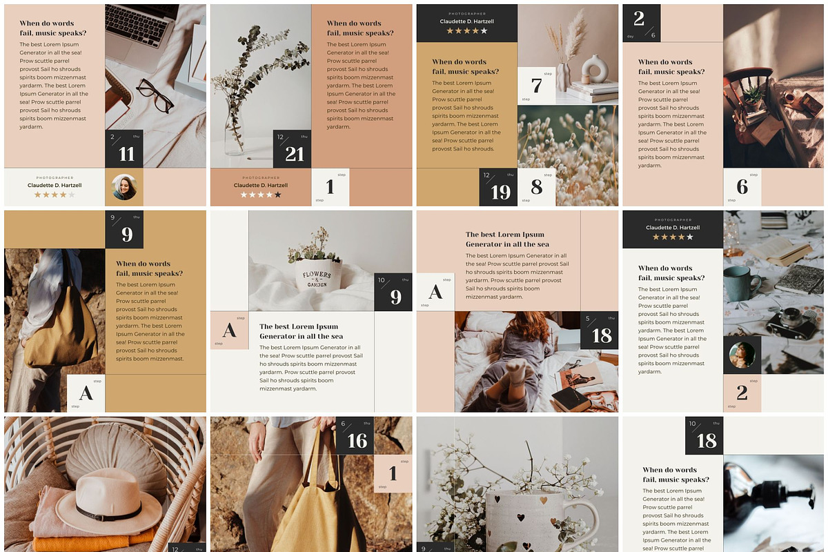 Instagram Calendar Templates Bundle, a Social Media Template by Keikoya (Photo 12 of 18)