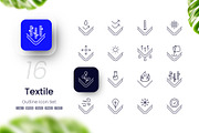 Textile Icons, an Outline Icon by cidcud_graphic (Thumbnail 1 of 2)