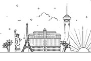 Las Vegas Skyline, USA, an Object Illustration by Tettygreen (Thumbnail 3 of 3)