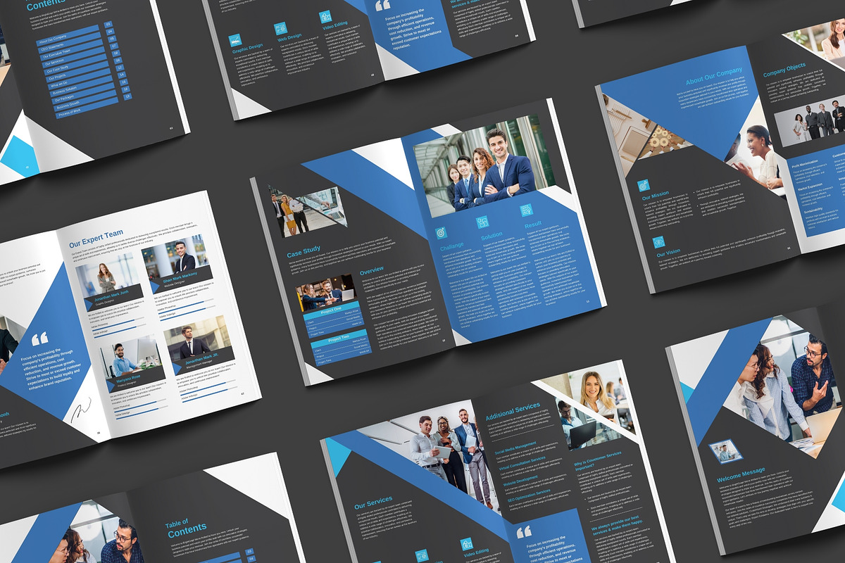 Company Profile Brochure Canva, a Brochure Template by TheBrightGrap (Photo 7 of 10)