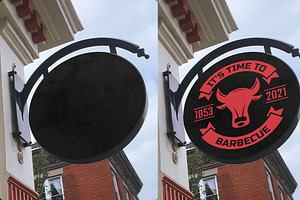 Logo Mockup Template - Business Sign